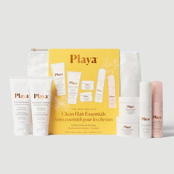 New Playa The Mini-malist Clean Hair Essentials 6 Pc Haircare Routine Travel Set - Picture 1 of 4